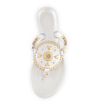 Georgica Jelly Thong Sandal, Silver/Gold