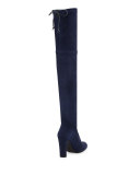 Highland Suede Over-The-Knee Boot, Nice Blue