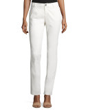 Curve Slim-Leg Jeans, Ecru