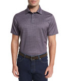 Chain-Print Short-Sleeve Jersey Polo Shirt, Orange