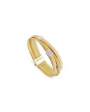 Masai 18K White Gold Three-Strand Bracelet with Diamond Stations