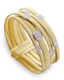 Masai 18K Gold Five-Row Bracelet with Diamonds