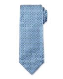 Box-Print Silk Tie