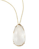 Pear White Quartz Pendant Necklace