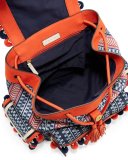 Scout Nylon Pompom Backpack, Tory Navy