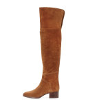 Suede Over-the-Knee Flat Boot