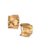 Dune Textured 18K Rose Gold Huggie Earrings with Brown Diamonds
