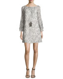 Ruby Printed Silk Shift Dress