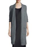 Side-Slit Cashmere-Blend Cardigan