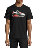 8-Bit Sneaker Graphic T-Shirt, Black
