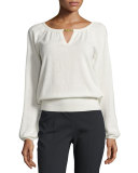 Marie Knit Keyhole Cashmere Sweater