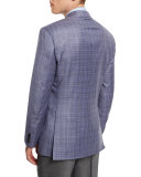 Colosseo Plaid Two-Button Wool Sport Coat, Lavender