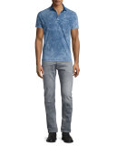 Tepphar Distressed Denim Jeans, Beige