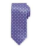 Octagon-Print Silk Tie