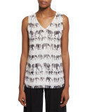 Perfect Elephant-Print Tank, Multi Colors, Petite