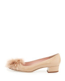 melinda patent feather pump, powder