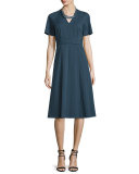 Kaylee Short-Sleeve A-Line Dress