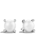 Pearl Earrings with Diamonds
