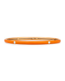 Pop Orange Enamel Bangle with Diamonds
