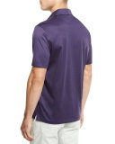 Mercerized Cotton Polo Shirt, Eggplant