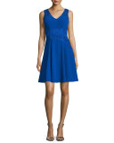 Sleeveless Fit & Flare Soutache Dress