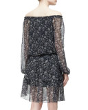 Charisse Off-The-Shoulder Floral-Print Dress, Legend