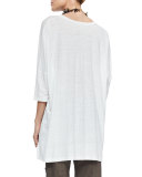 Linen V-Neck Boxy Tunic
