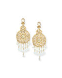 Filigree Disc Drop Chandelier Earrings