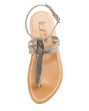 Papyrus Ankle-Strap Thong Sandal