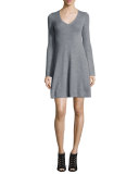 Althea Merino Wool V-Neck Sweater Dress