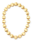 Africa Gold Medium Bead Necklace, 17"L