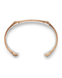 Men's 10.5mm Anvil Cuff Bracelet with Black Diamonds