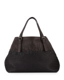 Intrecciato Waves Leather Tote Bag