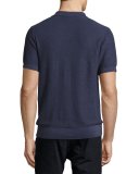 Birdseye Knit Polo Shirt, Blue