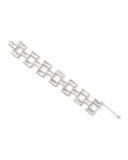 925 Rock Candy Mosaic Bracelet in Clear Quartz/Mother-of-Pearl