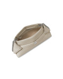 Ai Small Cervo Metallic Leather Pochette, Stucco