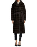Long Sable Fur Coat, Silvery