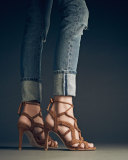 Tonni Suede Strappy Sandal, Whiskey