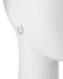 Diamond Eternity Hoop Earrings in 18K White Gold