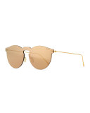 Leonard Mask Sunglasses, Rose Gold