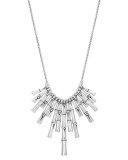Bamboo Silver Dangling Pendant Necklace