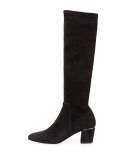 Cyera Stretch-Suede Knee Boot