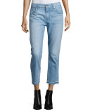 The Relaxed Skinny Cropped Jeans, Cool Cloudy Blue