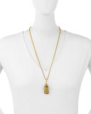 18K Gold Tassel Necklace with Pearls & Rubies