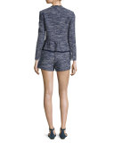 Merci Tweed Shorts, Blue