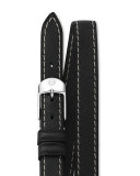 12mm Double-Wrap Leather Strap, Black