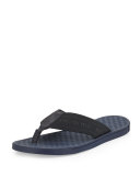 Nylon-Web Thong Sandal, Blue