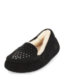 Ansley Pearly Suede Slipper, Black
