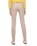 Melissa Stretch Flannel Pleated Slim Pants, Ivory