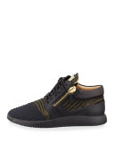 Men's Metallic Neoprene & Leather Trainer Sneaker